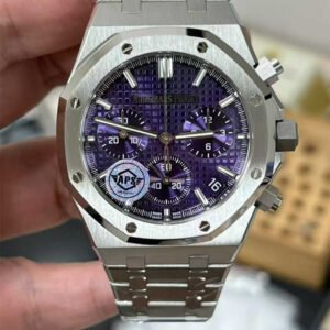 Audemars Piguet Royal Oak 41mm 26240BC – Oro Blanco con Esfera Morada Réplica con Movimiento 4401