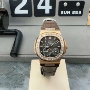 Patek Philippe Nautilus 40mm 5712GR – Esfera con Diamantes Personalizada Réplica con Movimiento Ultra-Fino