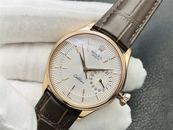 Rolex Cellini 39mm M50515-0009 – Esfera Blanca en Oro Rosa Réplica con Movimiento Automático