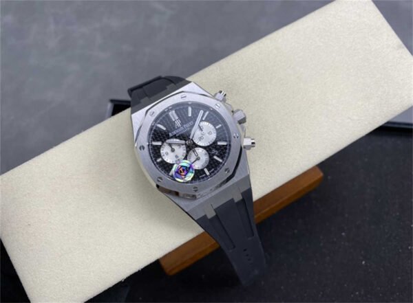 Audemars Piguet Royal Oak 41mm 26331 – Esfera Reverse Panda con Correa de Caucho Réplica con Movimiento 4801