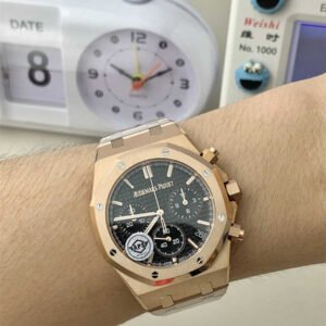 Audemars Piguet Royal Oak 41mm 26240 – Oro Blanco Helado con Esfera Gris Réplica con Movimiento Automático