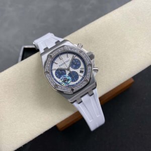 Audemars Piguet Royal Oak 37mm 26231ST – Cronógrafo Mecánico con Correa de Caucho Réplica con Movimiento 4801