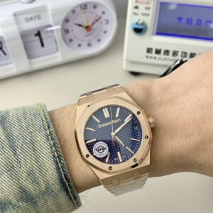 Audemars Piguet Royal Oak 41mm 15510OR – Oro Rosa con Esfera Azul Réplica con Movimiento 4302