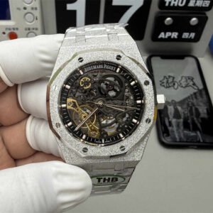 Audemars Piguet Royal Oak 41mm 15407BC – Oro Blanco Helado con Doble Volante a la Vista Réplica