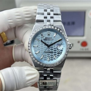 Rolex Land-Dweller 40mm 127386TBR-0001 – Tono Platino con Bisel de Diamantes Réplica