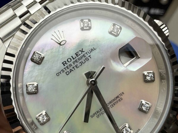 Rolex Datejust 41mm 126334 – Esfera Nácar con Marcadores de Moissanite Réplica con Movimiento 3235 - Imagen 2