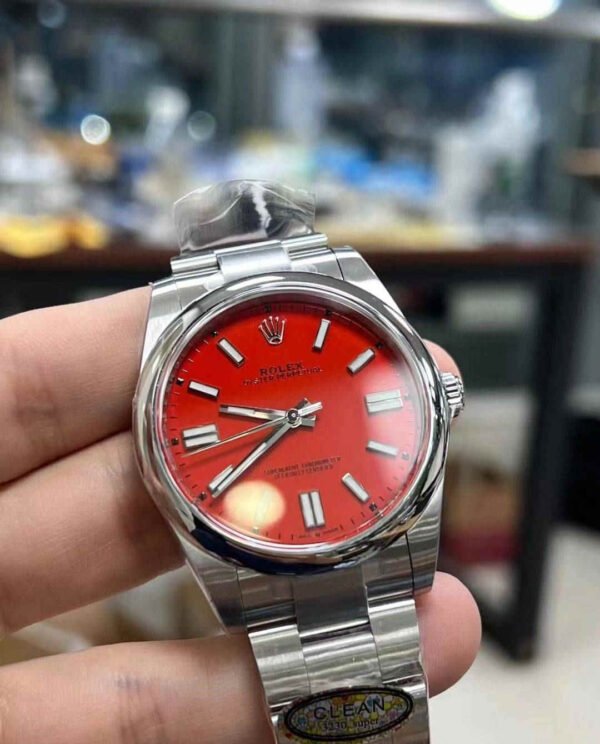 Rolex Oyster Perpetual 41mm 124300 – Esfera Roja Réplica con Movimiento 3230 - Imagen 2