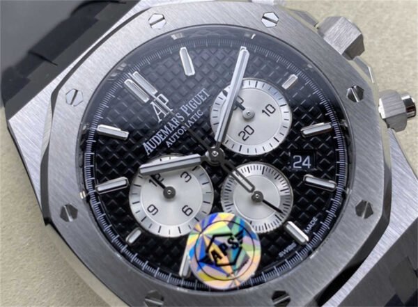 Audemars Piguet Royal Oak 41mm 26331 – Esfera Reverse Panda con Correa de Caucho Réplica con Movimiento 4801 - Imagen 2